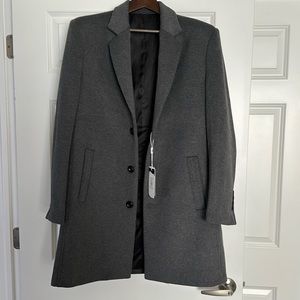 Eletop grey wool blend coat Size L (EUC)